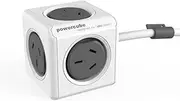 Allocacoc 5300/5320 Extended 5 Outlets Powercube with 1.5 Meter Extension Cord, Grey