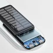 Phone Charger - 10000mAh Solar Electric Charger | Ultra-Thin Solar Mobile Bank | mini Charging Bank | Portable Slim Charging Bank for Outdoor, Phone,