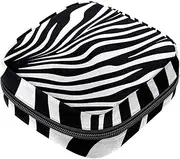 Period Bag,Sanitary Napkin Storage Bag,Abstract Zebra Stripes,Tampon Bag for Purse