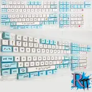 127Pcs/Set Blue Rabbit Full Size Key Caps PBT Keycaps Mechanical Keyboard XDA