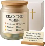 Bible Verses Jar - Hope and Meditation, Inspirational Prayer Scripture Basket for Devotion Morning Birthday Pastor Gift Christian Home Bedside Easter