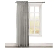 Style Selections Velez Lace 84-in Grey Rod Pocket Light Filtering Sheer Curtain