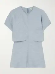 [TOTEME] TOTEME - Draped Textured Woven Top - Blue - DK36 DK 36 Blue