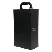 Wine Bottle Box Leather Luxury Bag 2 Red Wine Champagne Tote For Carrier Handle