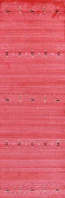 Unique Handmade Gabbeh Tribal Runner Rug Wool Plush Pile 3x10 ft
