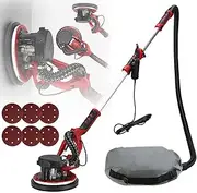 Drywall Sander, Rotating Sanders for Walls, with Variable Speed 900-1200RPM, 225mm Sanding Disc+with Vacuum Automatic Dust Collection, includes 6/50/100 Sanding Discs,A