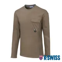在飛比找蝦皮商城優惠-K-SWISS Pocket Tee 長袖T恤-男-棕
