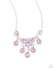 Paparazzi Dripping In Dazzle Orange Necklace NWT