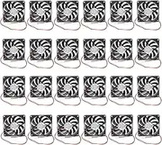 Computer Case Fans 80mm PC Ball Bearing, 24 pcs,Black, 2800 rpm 2PIN 80x80x10mm Silent Set Cooling Cooler DC - 12V Plug Connector Tower Power Compatible High Speed Quiet Sleeves Fan Big Pack Kit Core