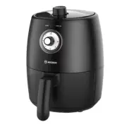 2 Qt. Black Air Fryer for 1-2 People with Timer, Temperature Controls, Recipe Bo