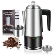 Electric Coffee Percolator 12 CUPS Percolator Coffee Pot,800W Percolator Coff...