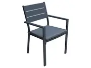 FurnitureOkay Eden Aluminium Outdoor Dining Chair - Charcoal