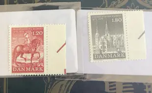 【二手】丹麥1978年腓特烈古城堡和騎馬的國王 2全新 國外郵票 古玩 實拍圖【雅藏館】-1893