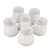 Chandelier Shades,ONLY for Candle Bulbs,Clip-On Lamp Shades,Set of 6,