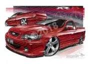 Ute BA XR8 UTE BA XR8 FALCON UTE INDIANA A2 FRAMED PRINT (FT149)