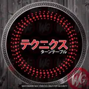 PAIR of DJ Turntable Slipmats 12 inch - JAPANESE TECHNICS v2 SLIPMATS