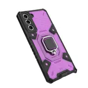 2PCS Shockproof Case for SamsungA52 5G Transparent Ring Stand Phone Cover for Galaxy A52 5G Capa Coque Funda - Purple Samsung A52 5G