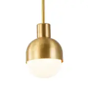 Pure Copper Simple Single Head Bedroom Bedside Chandelier Warm Light Led