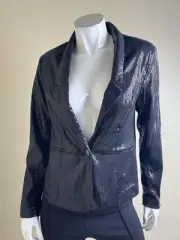 $99 Robert Louis Women’s Sequined Black Blazer Sz S. (B.150)
