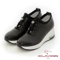 在飛比找Yahoo奇摩購物中心優惠-【CUMAR】厚底氣墊深口休閒鞋-黑色
