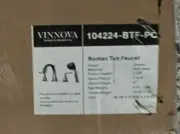 Vinnova Claudius 104224BTFPC Roman Tub Faucet W/ Handheld Shower Polished Chrome