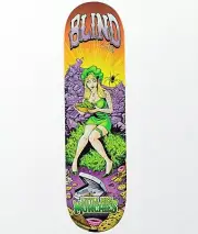 Rare / NOS Blind Skateboards Miss Munchies 8.25" Skateboard Deck - Green Stain
