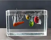 Photography Props Shooting Tray, Acrylic Clear Photo Posing Props, 5mm Thick Multifunction Storage Box, for Advertising Photo Posing Props(50x30x40cm/20x12x16in)
