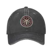 Hail Satan Baphomet Goat Baseball Cap Lucifer Gothic Pagan Washed Caps Truck cap