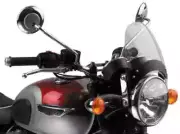 NC Windshield Light Tint Black Hardware 9in Suzuki GS1100E 80-83