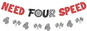 Sursurprise Need Four Speed Birthday Decorations, Need Four Speed Banner, Checkered Flag Banner, Race Car 4th Birthday Party Supplies for Boys