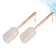 2 Pcs Back Washer Scrubber Back Massage Brush Body Scrub Brush Mesh Bath Sponge