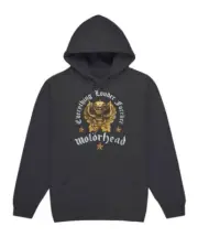 Motorhead Everything Louder Forever (Charcoal) Pull Over Hoodie NEW