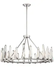 Crystorama Watson 8 Light Polished Nickel Chandelier