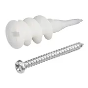 Nylon Anchors Drywall Wall Mate 13X42mm with Self Tapping Screws M4x30,Pack of 100,Hollow Plasterboard Fixings Drill Plug Extra Hard Drilling Plastic
