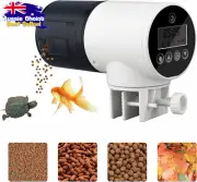 Automatic Fish Feeder Aquarium Timer Dispenser LCD Display White