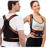 Back Brace Posture Corrector for Men and Women Black Size Large Brand New