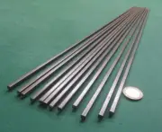 1018 Steel Square Bar, 3/16" Thick x 3/16" Wide x 24" Length, 12 Units, 24 Ft