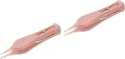 ibasenice Pcs Clip Tweezer Stainless Steel Silicone Plastic Led Light Non-slip Handle for Cleaning Nose Ears Navel Eyes
