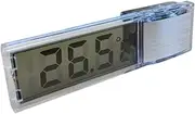 ROMISBABA LED Aquarium Thermometer Sucker Type Fish Tank Measuring Tool Temperature Display for Aquariums and Terrariums Readings Silver Finish