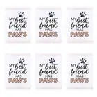 6x Splosh Pet Lovers Best Friend 7cm Acrylic Magnet Home Fridge Decor White