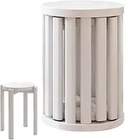 Round Stools,Backless Stools Nesting Side Table Seat | Portable Dining Room Furniture Seat for Kitchen Living Room Bedroom Classroom
