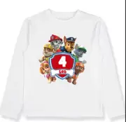 Paw Patrol Skye Chase Personalised Name Age tshirt Girl Boy Toddlers clothe top