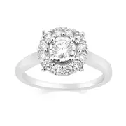 Meera Ring with 0.60ct of Laboratory Grown Diamonds in Sterling Silver and Platinum