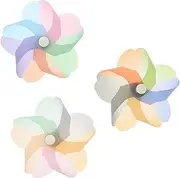 MUELODSIC 3pcs Bicycle Windmill Decoration Bikes Bike Handlebar Pinwheel Decoration Bicycles Spinnings Pinwheel Tricycles Windmill Bike Accessories for Garden Pinwheel Plastic