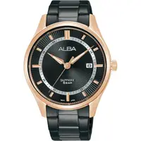 在飛比找momo購物網優惠-【ALBA】PRESTIGE 時尚簡約男錶 41MM 黑金(