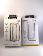 BUNDLE-Pelican Case for Apple iPhone 13 Pro Max/12 Pro Max Clear&Screen Protecto