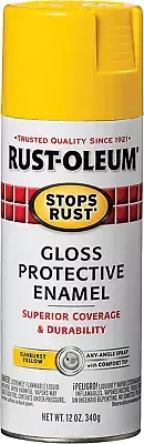 7747830 Stops Rust Spray Paint, 12 Oz, Gloss Sunburst Yellow