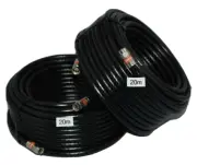 2x 20m RG6 Coax Quad Shield F-Type Cable Digital TV Foxtel Telstra Optus NBN