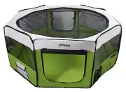 62" Portable Puppy Pet Dog Soft Tent Playpen Folding Crate Pen New - Lime Green
