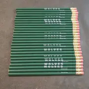 Vintage Eraser Pencil Lot 80s WOLVES Hollow Tree Wolf School University